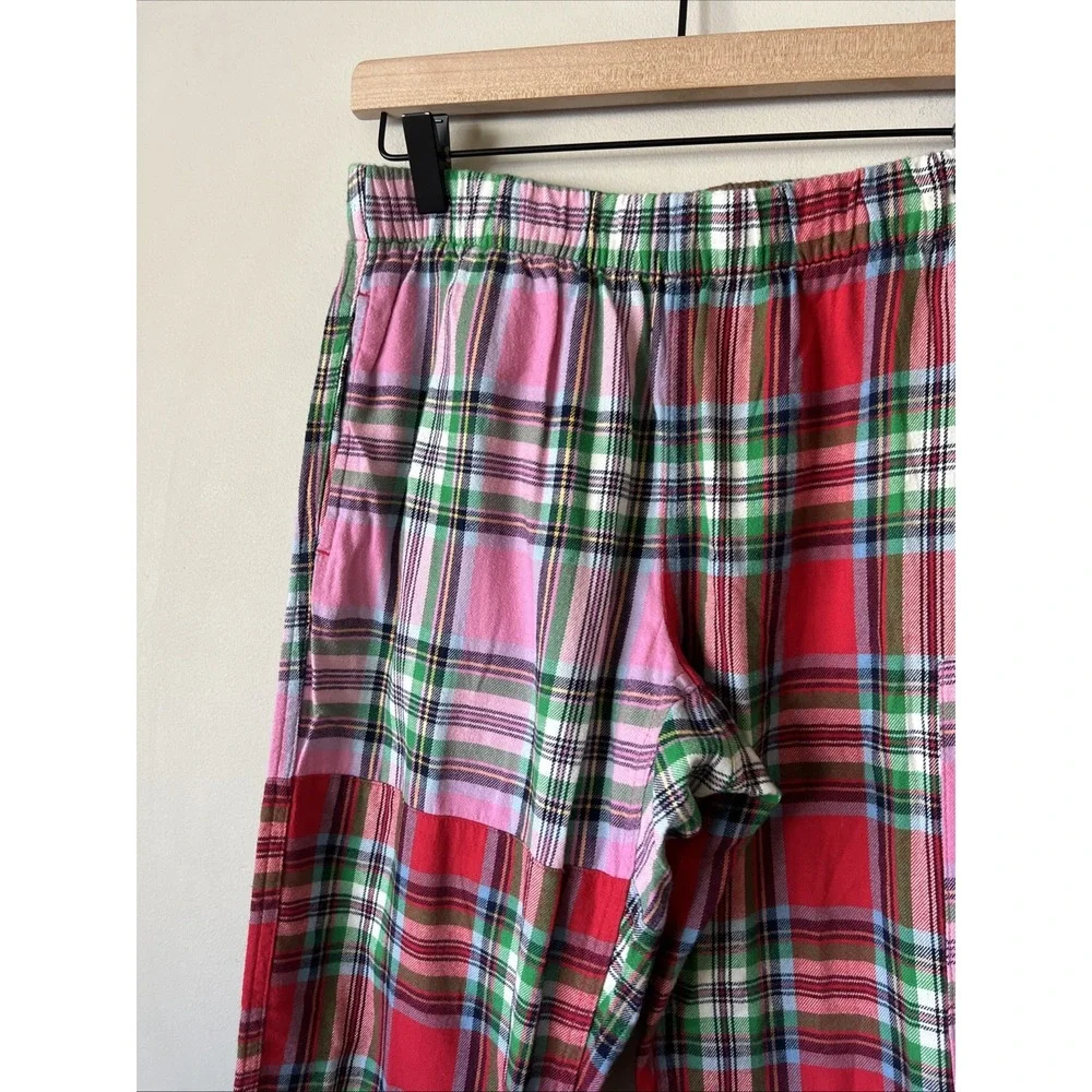 Lands' End Women's Size XS Flannel Pajama Pants Patchwork Plaid Camping